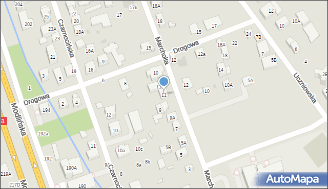 Warszawa, Marchołta, 11, mapa Warszawy