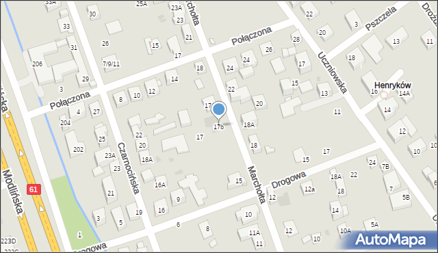 Warszawa, Marchołta, 17b, mapa Warszawy