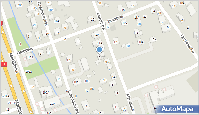 Warszawa, Marchołta, 9, mapa Warszawy