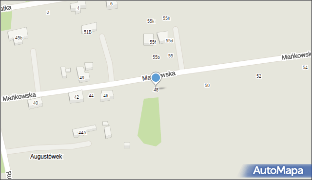 Warszawa, Mańkowska, 48, mapa Warszawy