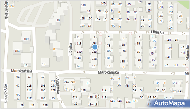 Warszawa, Marokańska, 12C, mapa Warszawy