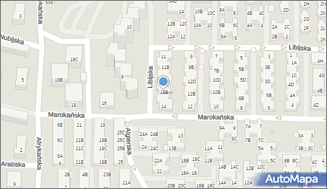 Warszawa, Marokańska, 14B, mapa Warszawy