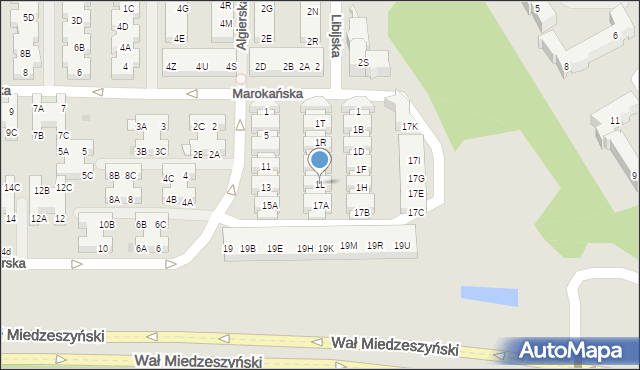 Warszawa, Marokańska, 1L, mapa Warszawy