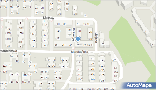 Warszawa, Marokańska, 2D, mapa Warszawy