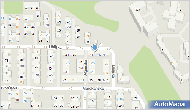 Warszawa, Marokańska, 2J, mapa Warszawy