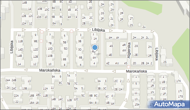 Warszawa, Marokańska, 4C, mapa Warszawy