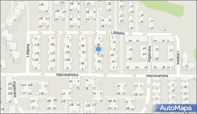 Warszawa, Marokańska, 6C, mapa Warszawy