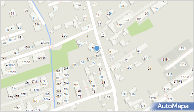 Warszawa, Masłowiecka, 5A, mapa Warszawy