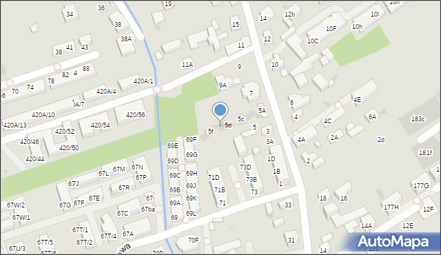 Warszawa, Masłowiecka, 5e, mapa Warszawy