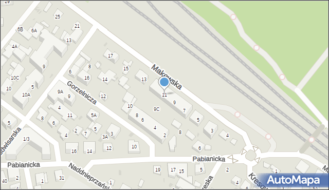Warszawa, Makowska, 11, mapa Warszawy