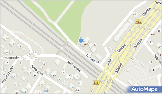 Warszawa, Marsa, 31e, mapa Warszawy