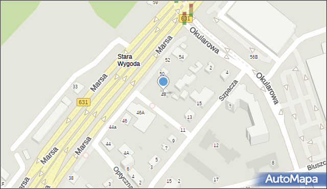 Warszawa, Marsa, 48, mapa Warszawy