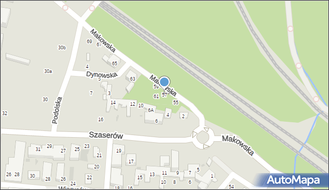 Warszawa, Makowska, 57, mapa Warszawy