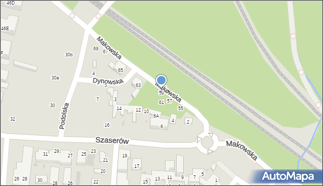 Warszawa, Makowska, 59, mapa Warszawy