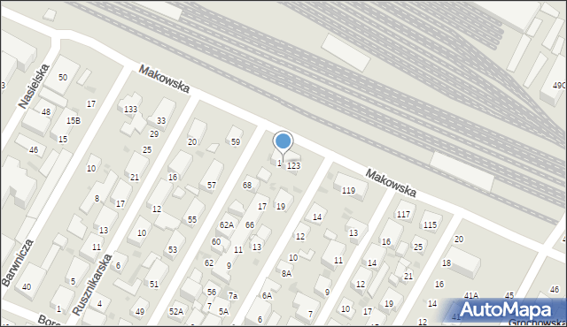 Warszawa, Makowska, 125, mapa Warszawy