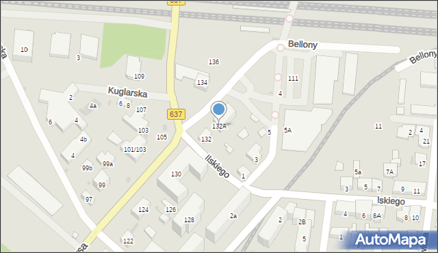 Warszawa, Marsa, 132A, mapa Warszawy