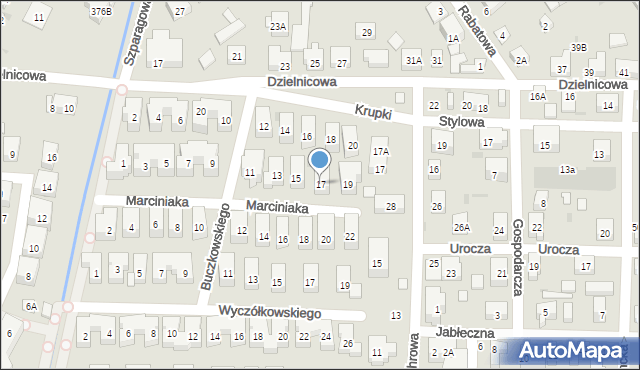 Warszawa, Marciniaka Floriana, 17, mapa Warszawy