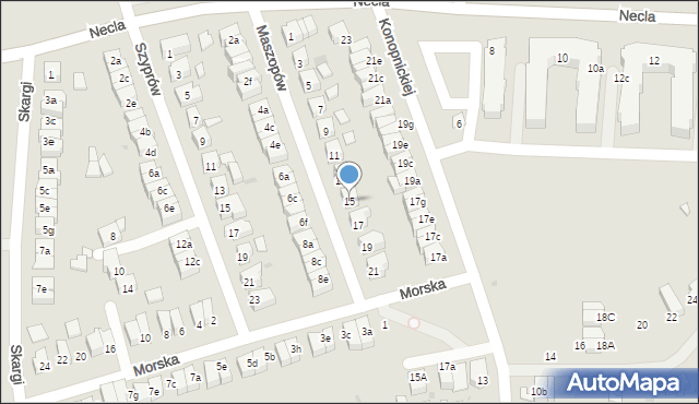 Wejherowo, Maszopów, 15, mapa Wejherowo