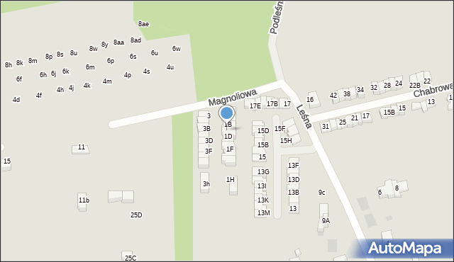 Wieliczka, Magnoliowa, 1C, mapa Wieliczka