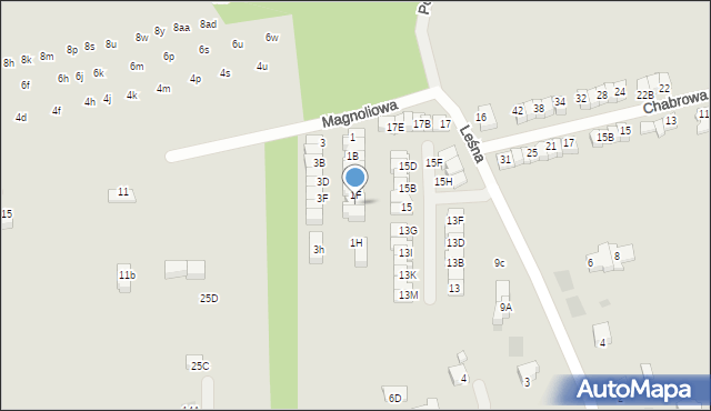 Wieliczka, Magnoliowa, 1G, mapa Wieliczka