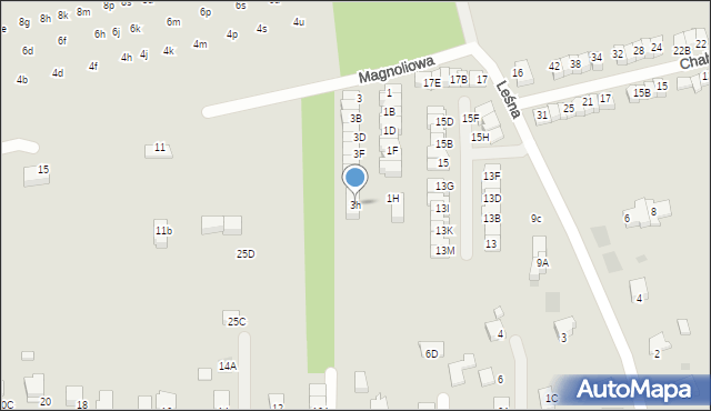 Wieliczka, Magnoliowa, 3h, mapa Wieliczka