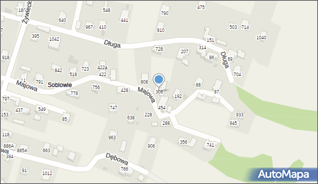 Wieprz, Majowa, 306, mapa Wieprz