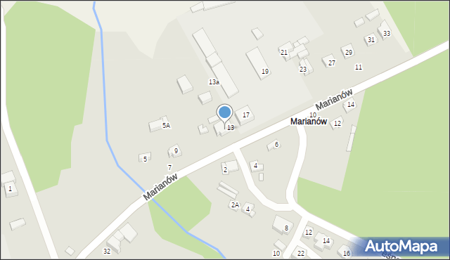 Wieruszów, Marianów, 15, mapa Wieruszów