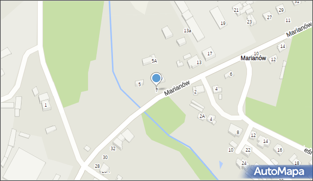 Wieruszów, Marianów, 7, mapa Wieruszów
