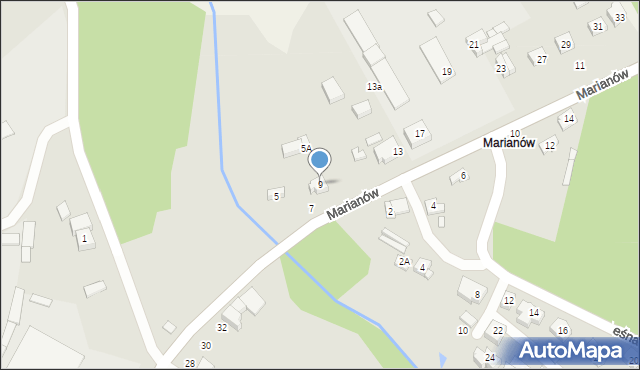 Wieruszów, Marianów, 9, mapa Wieruszów