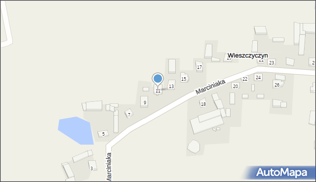 Wieszczyczyn, Marciniaka, ks., 11, mapa Wieszczyczyn