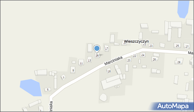 Wieszczyczyn, Marciniaka, ks., 15, mapa Wieszczyczyn