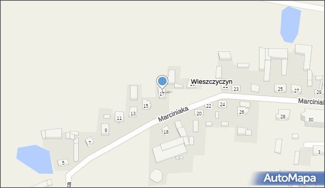 Wieszczyczyn, Marciniaka, ks., 17, mapa Wieszczyczyn