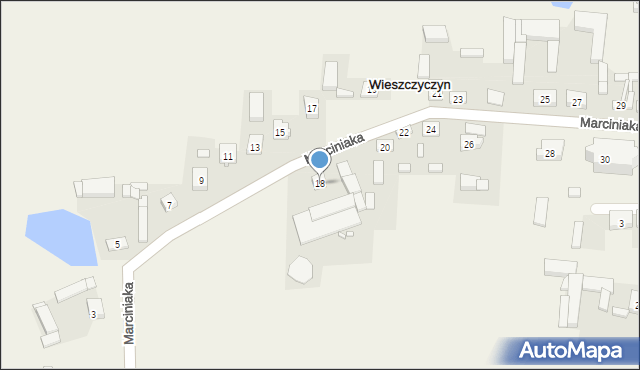 Wieszczyczyn, Marciniaka, ks., 18, mapa Wieszczyczyn