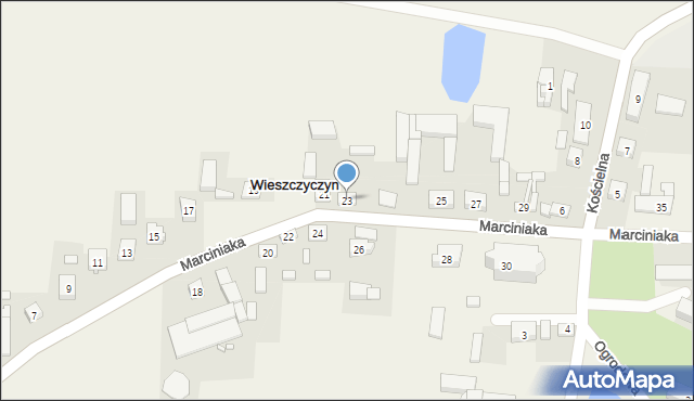 Wieszczyczyn, Marciniaka, ks., 23, mapa Wieszczyczyn