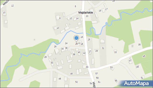 Wilcza Wola, Majdańskie, 20, mapa Wilcza Wola