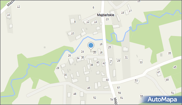 Wilcza Wola, Majdańskie, 22, mapa Wilcza Wola