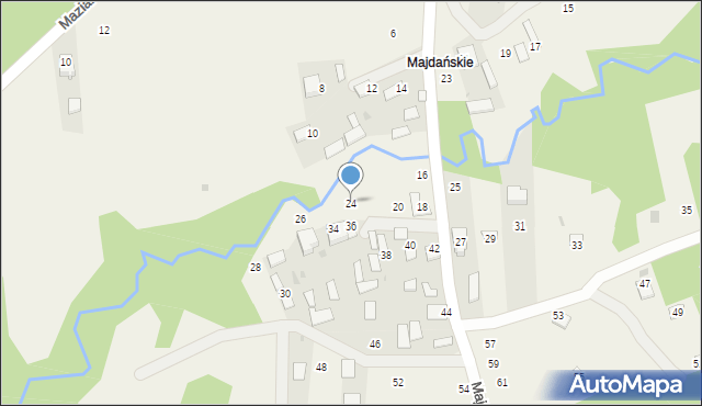 Wilcza Wola, Majdańskie, 24, mapa Wilcza Wola