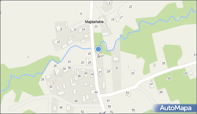 Wilcza Wola, Majdańskie, 25, mapa Wilcza Wola