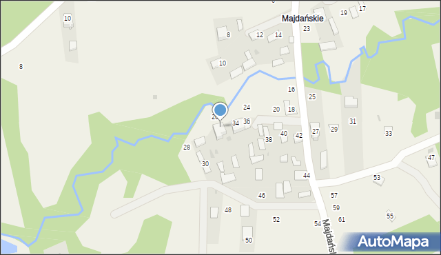 Wilcza Wola, Majdańskie, 32, mapa Wilcza Wola