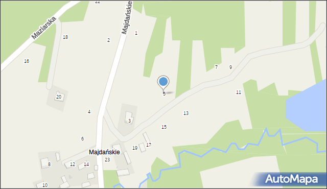 Wilcza Wola, Majdańskie, 5, mapa Wilcza Wola