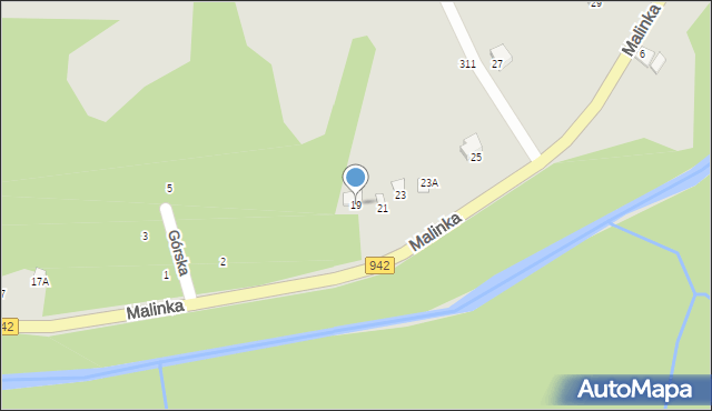 Wisła, Malinka, 19, mapa Wisła