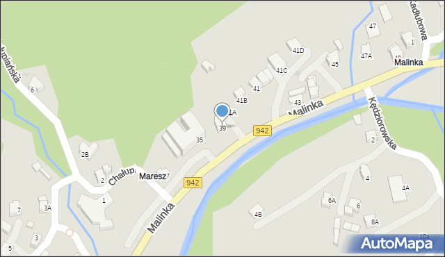 Wisła, Malinka, 39, mapa Wisła