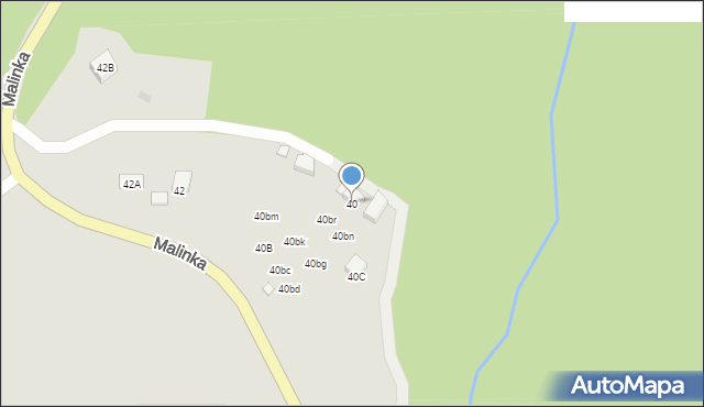 Wisła, Malinka, 40, mapa Wisła