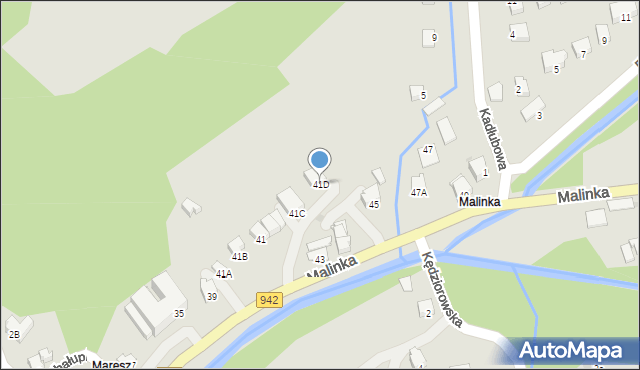 Wisła, Malinka, 41D, mapa Wisła