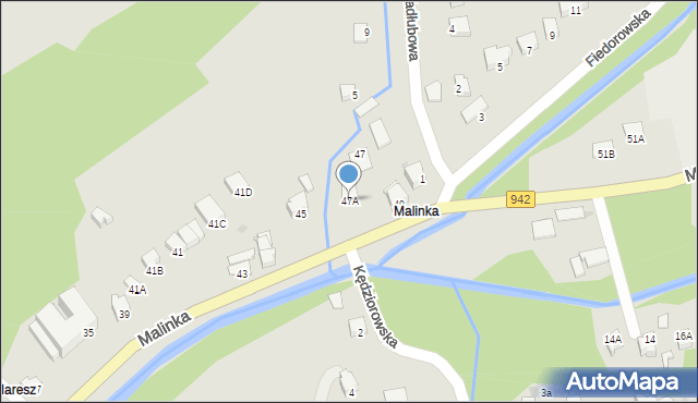 Wisła, Malinka, 47A, mapa Wisła
