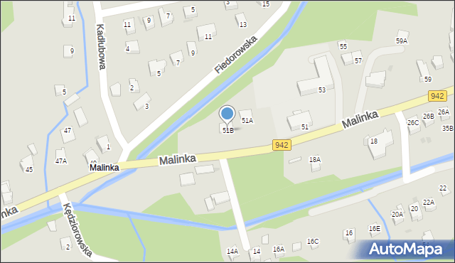 Wisła, Malinka, 51B, mapa Wisła