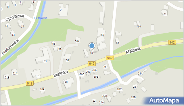 Wisła, Malinka, 61, mapa Wisła