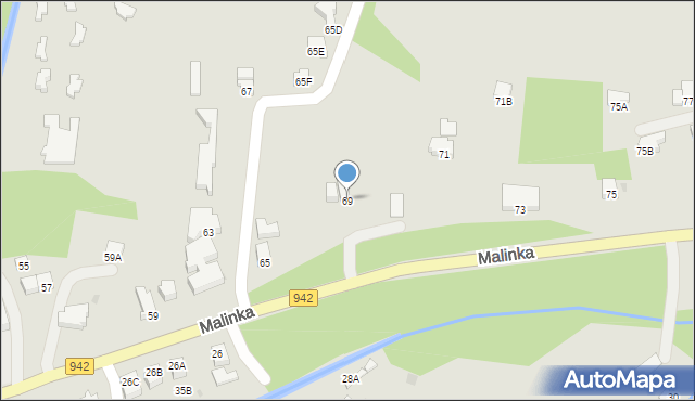 Wisła, Malinka, 69, mapa Wisła