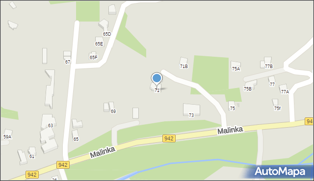 Wisła, Malinka, 71, mapa Wisła