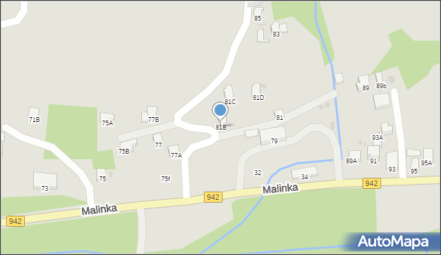 Wisła, Malinka, 81B, mapa Wisła